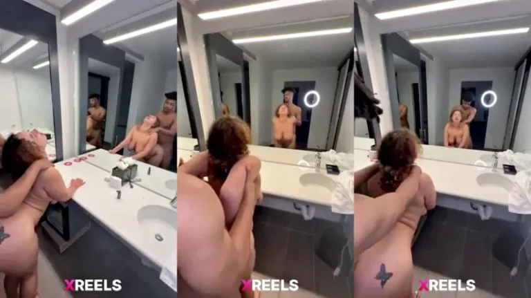 TikTok Guy Fucking Baddie In Front Of Bathroom Mirror